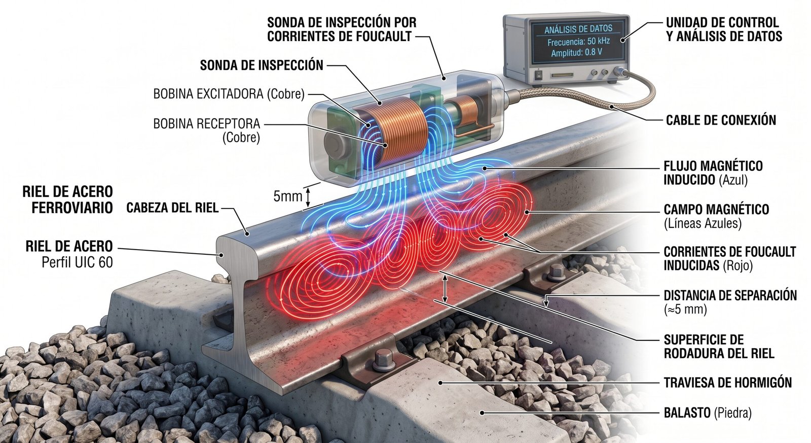 CURSO DE CORRIENTES DE FOUCAULT (EDDY CURRENT) PARA RIELES.